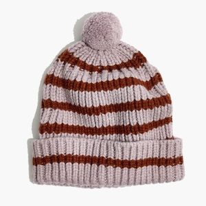 Madewell Stripe Pom-Pom Beanie